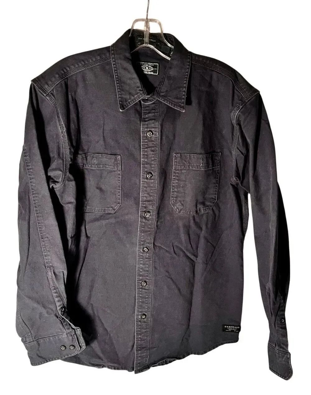 G.H. Bass & Co. Men’s Hard Service Gray Long Sleeve Shirt Size Medium
